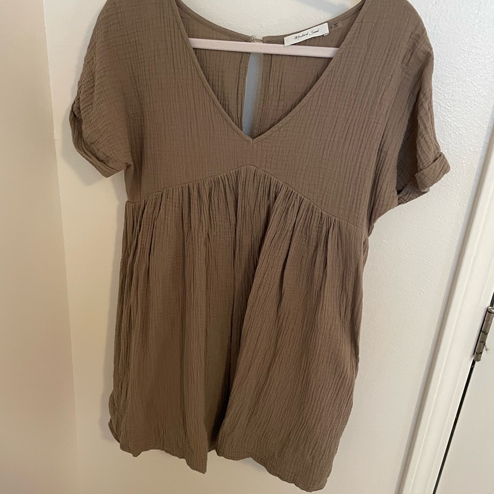 Army green dress/romper NWOT